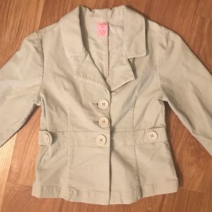 Girls Corduroy Tan Pea Coat